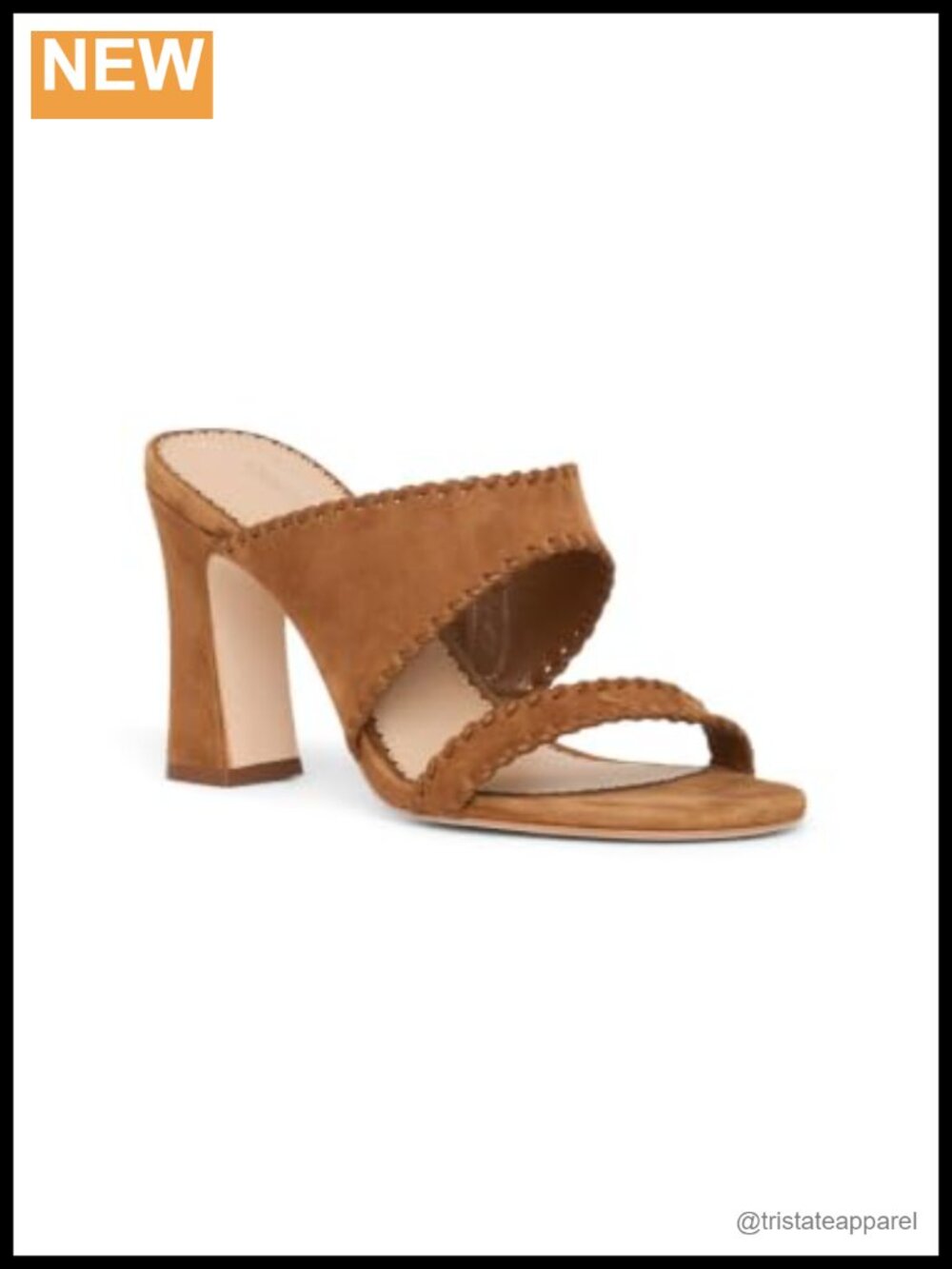 Suede Slip On Mule Sandals with Cushioned Insole and Double Strap